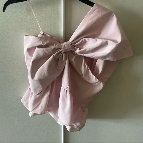 Express Bow Peplum Blouse Top NWT XL - Picture 4 of 5